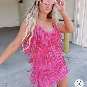 Pink sparkly fringe dress. PERFECT FOR NASHVILLE!!!💗💗